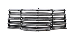 Grille Assembly - Chrome with Black Paintable Bars - 47-48 Chevy Pickup Truck Suburban