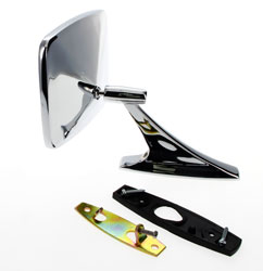 "Small Style" Outer Door Mirror (Chrome) - LH or RH (Sold as Each) - 73-86 Chevy GMC C/K Pickup; 87-91 R/V Pickup Blazer Jimmy Suburban