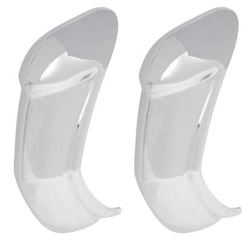 Rear Chrome Bumper Guards - Pair - 55-58 Chevy GMC Cameo Pickup Truck