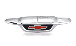 Hood Front Emblem - Red Bowtie - 55 Chevy Pickup Truck Suburban