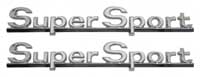 Quarter Panel Emblems - \"Super Sport\" - LH/RH Pair - 66 Chevelle