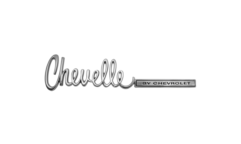 Trunk Emblem - \"Chevelle BY CHEVROLET\" - 71-72 Chevelle