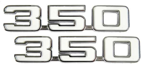 Fender Emblems - \"350\" - Pair - 69 Camaro