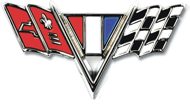 Fender Emblem - \"V-Flag\" - LH or RH (Sold Each) - 65-67 Chevy II Nova Chevelle Fullsize Chevy Car; 67 Camaro
