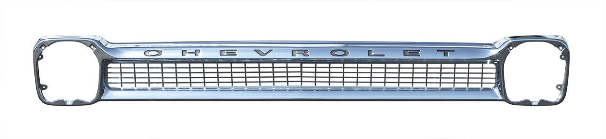 Grille Assembly - Chrome with \"CHEVROLET\" Letters - 64-66 Chevy C/K Pickup