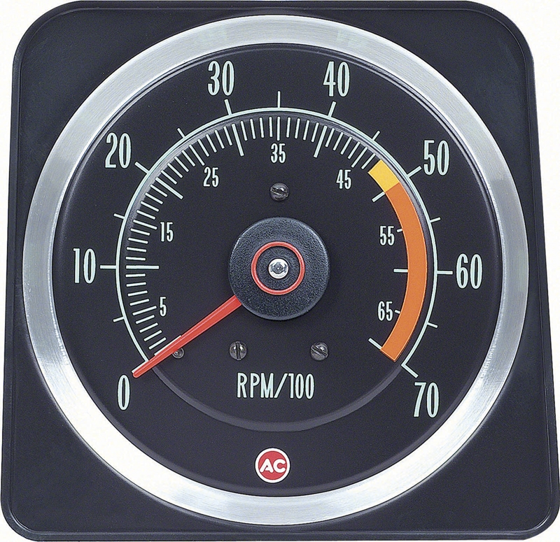 Tachometer - 5000 Red Line (SS 350 5\" X 7\") - 69 Camaro