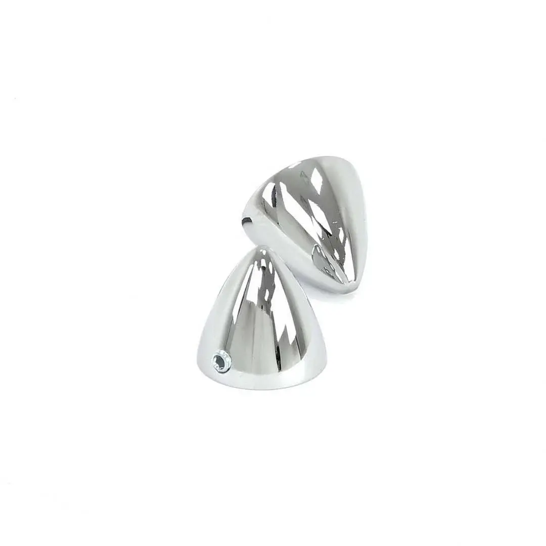 Chrome Door Mirror Bullet Caps - Pair - 53-66 Ford F100 F250