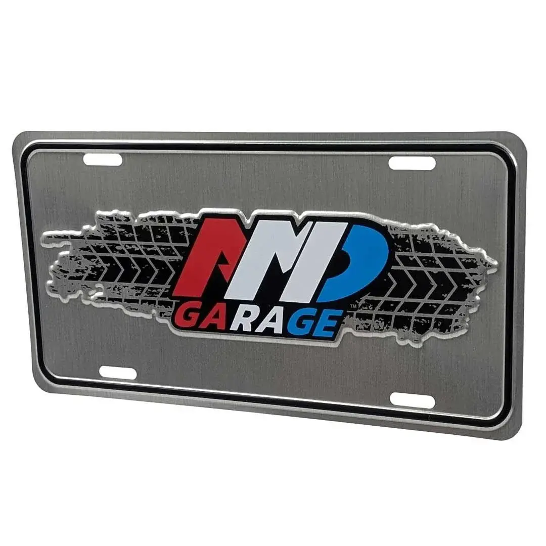 エーアンドジロゴプレート AMD Garage License Plate – Embossed Aluminum Tag | AMD