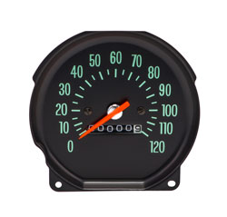 Speedometer - 0-120 mph - SS Round - 70 Chevelle El Camino Monte Carlo