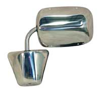 "Large Style" Outer Door Mirror (Stainless Steel) - LH or RH (Sold as Each) - 73-86 Chevy GMC C/K Pickup; 87-91 R/V Pickup Blazer Jimmy Suburban