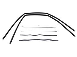 Front Door Window Channel Seal Kit - Felts/Channels - 6pcs - 47-50 Chevy GMC Pickup Suburban