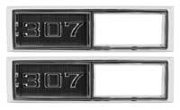 Side Marker Bezels - Front - "307" - LH/RH Pair - 68 Chevelle El Camino Fullsize Chevy Car; 68-69 Chevy II Nova
