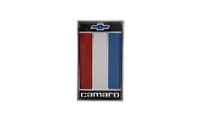 Trunk Emblem - "Camaro" with Bowtie Logo (Red) 75-77 Camaro