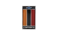 Trunk Emblem - "Camaro" with Bowtie Logo (Orange) 75-77 Camaro