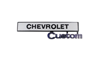 Glove Box Door Emblem - "Chevrolet Custom" -69-72 Chevy Truck