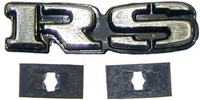 Horn Shroud Emblem - "RS" with Hardware - 69 Camaro (Rally Sport)