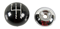 Shift Ball - Black/Chrome - 4-Speed Hurst, 3/8" Thread - 67-70 Camaro & Other Models with Hurst Shift