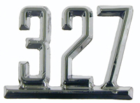 Fender Emblem - '"327" - LH or RH (Sold Each) - 65-67 Chevy II Nova Chevelle El Camino Impala; 67 Camaro