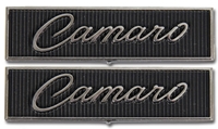 Door Panel Emblems - &quot;Camaro&quot; - Standard Interior - LH/RH Pair - 68-69 Camaro