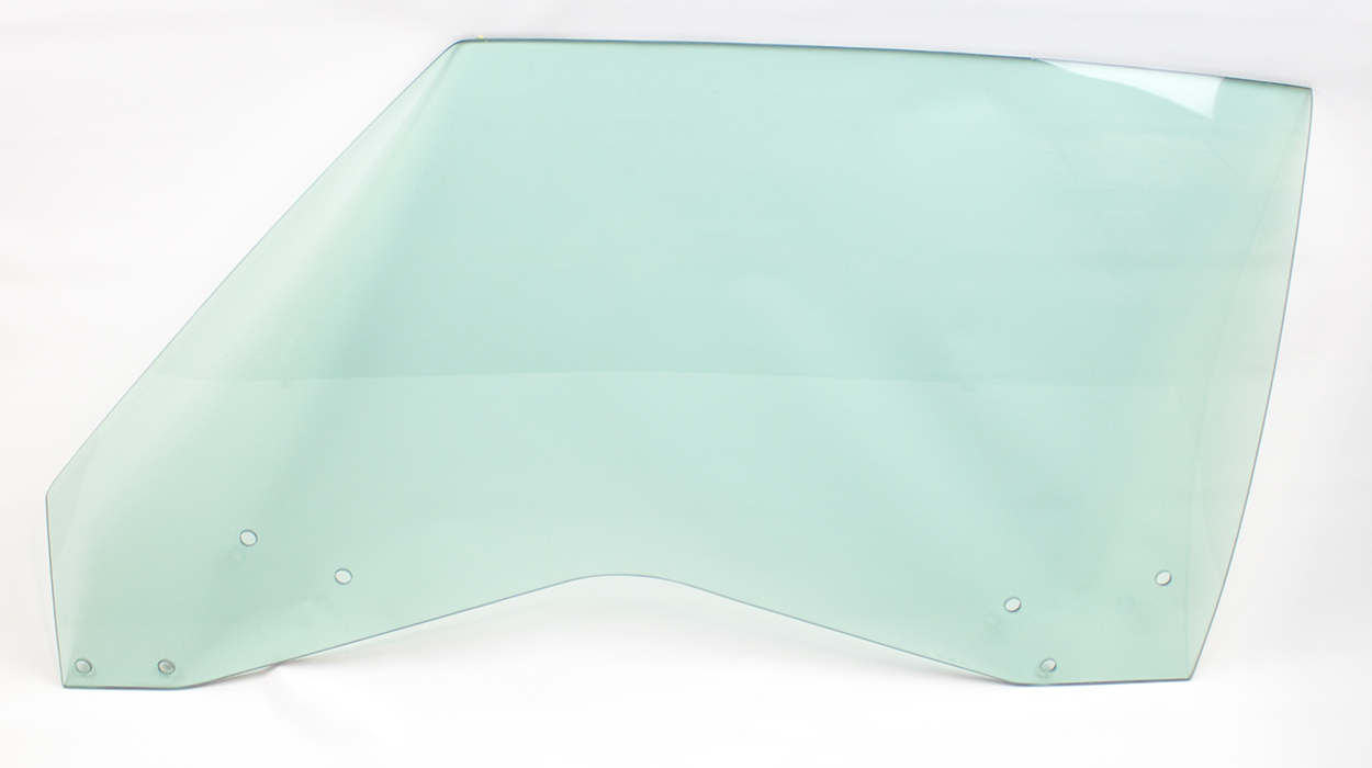 Door Glass - Green Tint - LH - 69 GM A-Body Coupe & Convertible; 69-70 Grand Prix