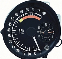 Tachometer & Clock Assembly - 73-75 Firebird