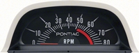 Hood Tachometer - 5200 Redline (V8 Point Ignition) - 69 Firebird