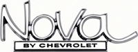 Trunk Emblem - "Nova BY CHEVROLET" - 68-72 Chevy II Nova