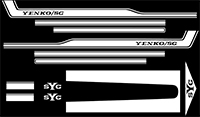 Stripe Set - &quot;SYC YENKO&quot;- White - 69 Camaro