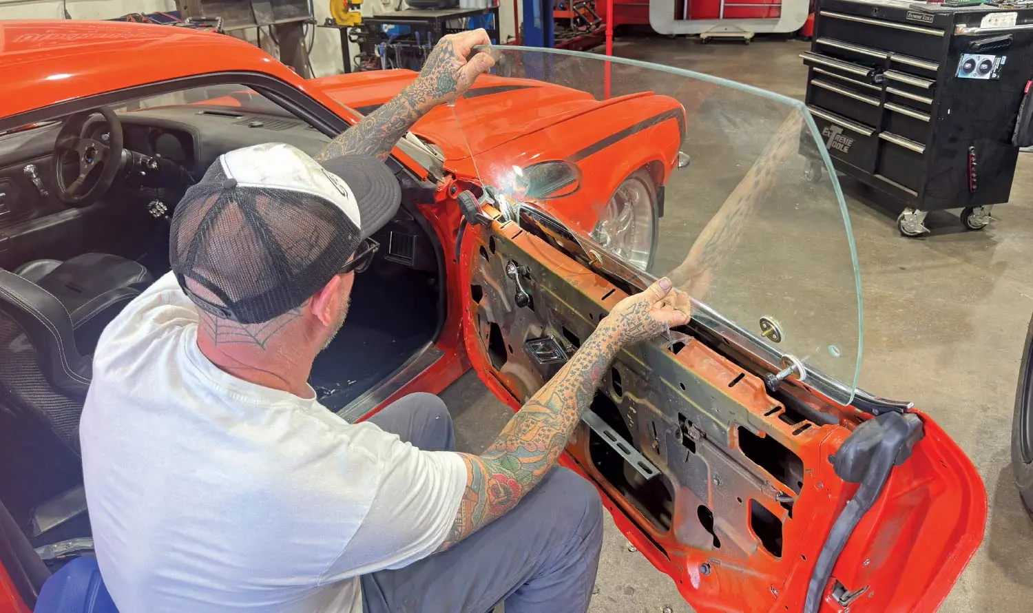 Side View - 71 Camaro Door Glass and Hardware Replacement with All Chevy Performance