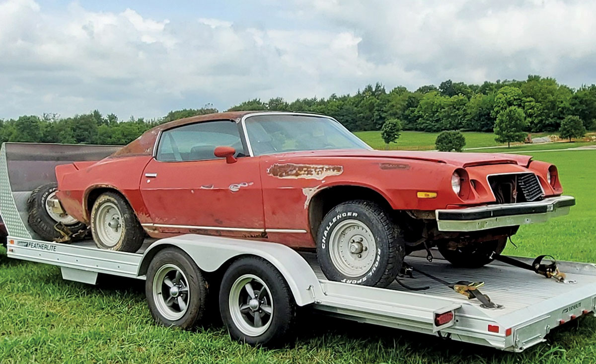 1974 Camaro project car before restoration