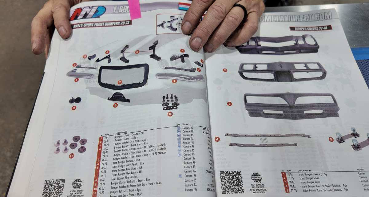 AMD Camaro restoration parts catalog reference