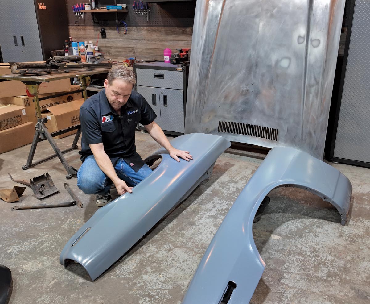 Second gen Camaro fender alignment during restoration