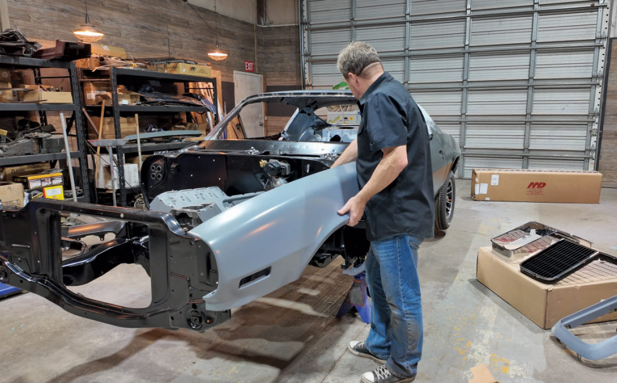 Camaro fender installation and alignment