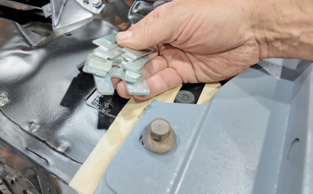 Shim stacks used for Camaro panel alignment