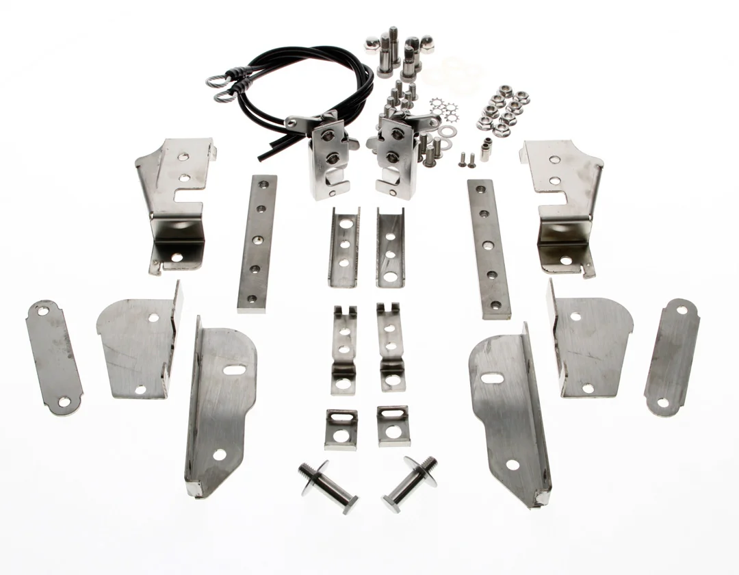 CPP Stealth Hidden Tailgate Latches Stainless Steel Black For 1947-54 Chevy Truck