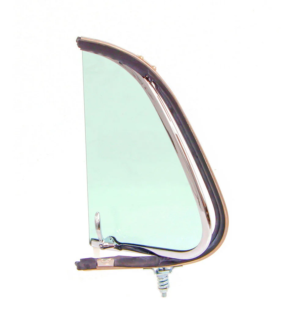 Vent Window Assembly - LH - Green Tint Glass - Chrome Frame - 51