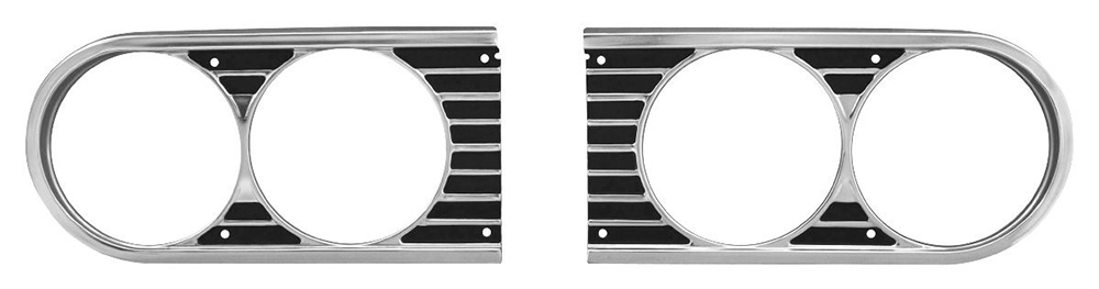Headlight Bezels - Pair - 64 Chevelle El Camino